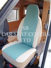 TO FIT A TALBOT EXPRESS MOTORHOME SEAT COVERS - EMERALD GREEN, 2 FRONTS
