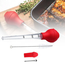 4 in 1 Turkey Baster and Silicon Brush Meat Injector Syringe Needle Meat Baster