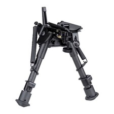 6-9" Carbon Fiber Rifle Shooting Bipod with Pivot Tilt, Swivel Stud, and S Lock