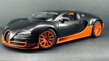Autoart 1/18 BUGATTI VEYRON 16.4 SUPER SPORT "Full Carbon" (BLACK/ORANGE SKIRTS)