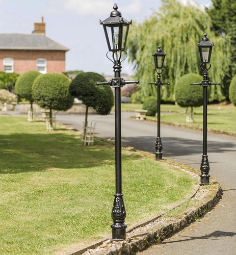 Black victorian style lamp - victorian,