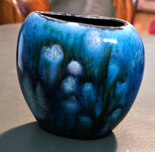 Anita Harris Blue Small Purse Vase