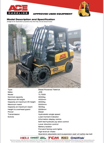Jcb tlt30d 3000kg diesel - jcb,