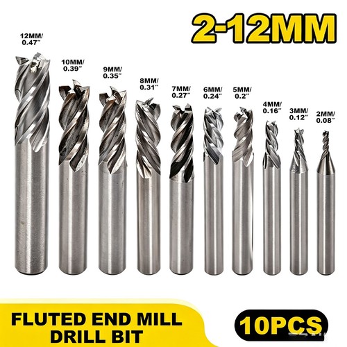 10pcs end mill set flute - mill,