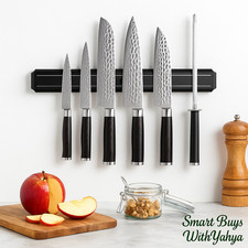Stainless Steel Magnetic Knife Holder Wall Mounted Kitchen Utensil Storage Bar