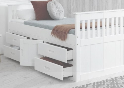 Captains white wooden - white, storage