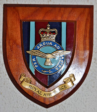 Royal Air Force mess wall plaque shield crest RAF