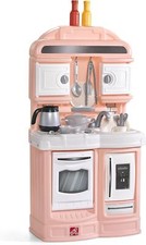 Kids Kitchen Playset, Step2 Indoor/Outdoor Kitchenette 21-Piece Set, Rose Pink