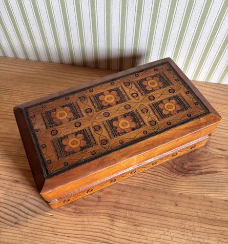 Vintage hand carved painted - hand, &