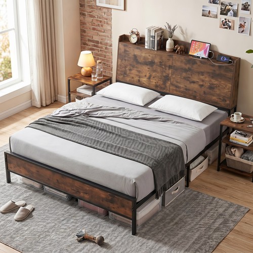 King size metal slats mattress - king,
