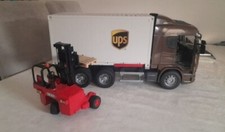 Bruder truck SCANIA Super 560r UPS Logistics Truck with forklift