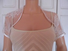 IVORY  LACE CAP SLEEVE Wedding/evening Shrug bolero