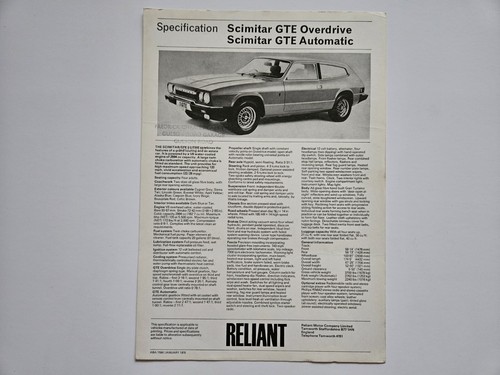 Reliant scimitar gte - scimitar,