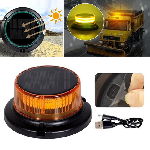 Solar magnetic amber - amber, warning