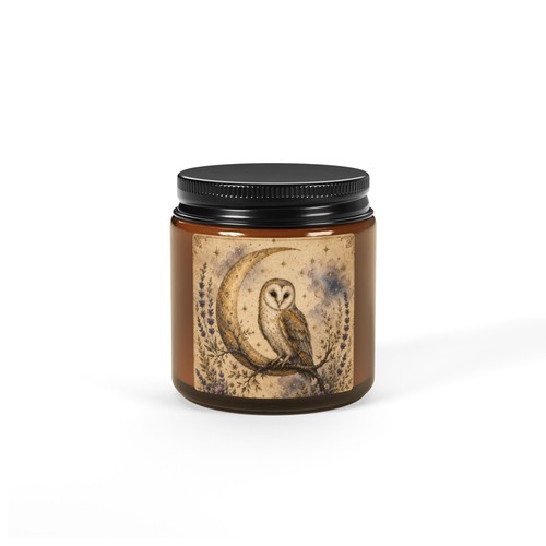 Barn owl moon amber - moon,