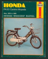 Honda PA50 Camino (76-80) Haynes Shop Repair Manual PA 50 L VL DXVL I & II FW58