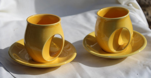 Holkham pottery yellow owl - holkham,