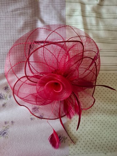 Burgundy fascinator for - burgundy,