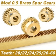 Mod 0.5 Brass Pinion Gear Spur