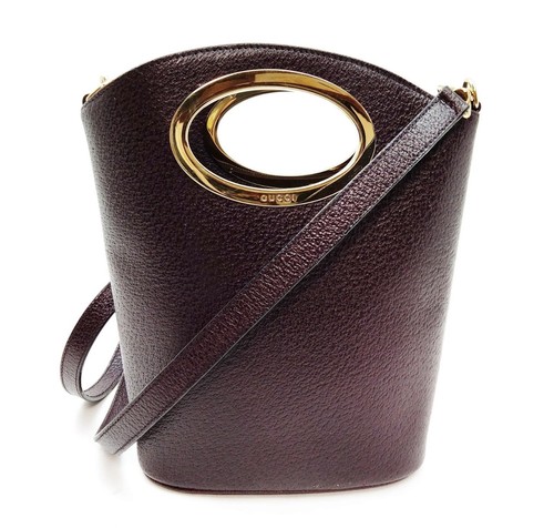 Gucci hand bag purple leather - gucci,