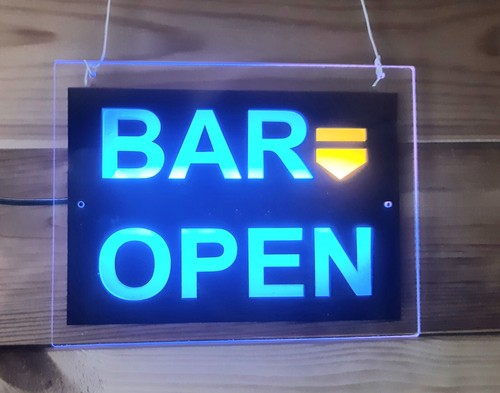 Bright blue led acrylic - led, bar