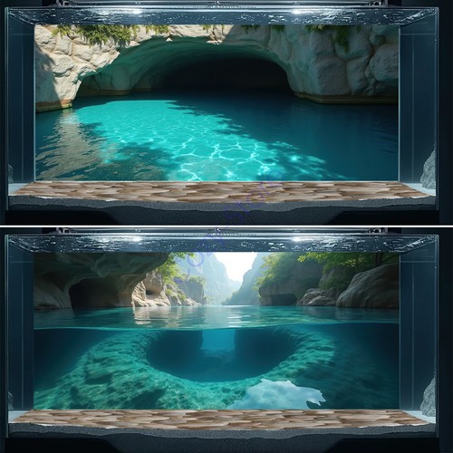 Waterproof cave aquarium - hd,
