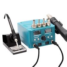 312080 2 In 1 Electric Digital Display Heating Gun Soldering Iron Station ESD