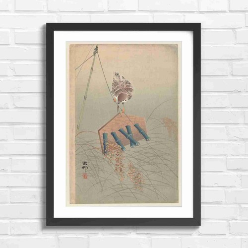 Vintage japanese sparrow - japanese,
