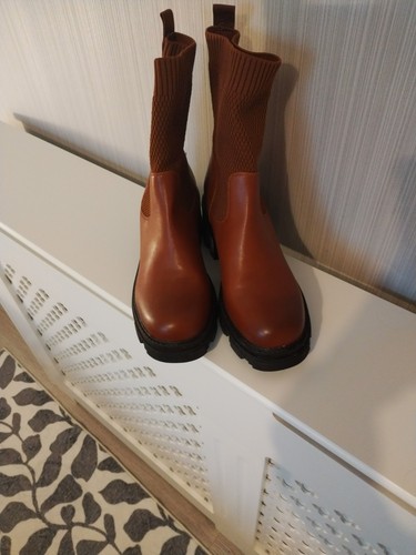 Size tan pvc ankle sock - 5,