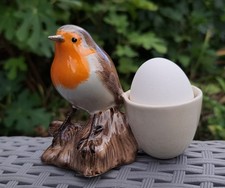 Quail Ceramics Hand Painted Stoneware English European Robin Egg Cup Cottagecore
