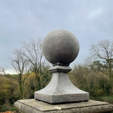Pair stone ball finials - pair, xl