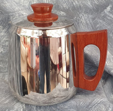 SONA — J182 — STAINLESS STEEL —  TEAK — 1150 ml — LIPPED — COFFEE HOT WATER POT