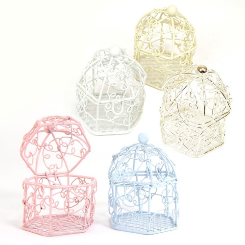 Mini swirly bird cage - bird, favours