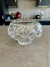 Beautiful Crystal Cut  Glass Rose Bowl