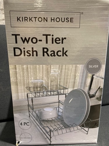 Two tier dish - rack, silver