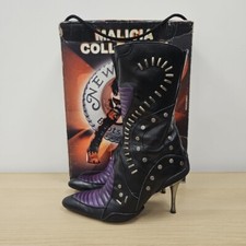 New Rock Malicia Black Leather