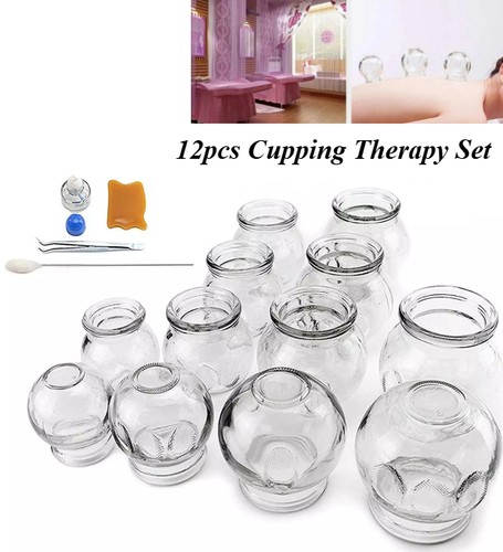 12x thick glass fire cupping - glass,