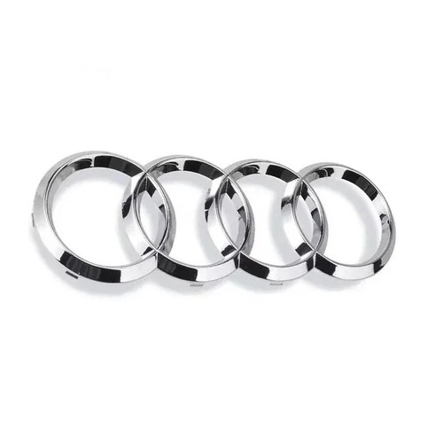 Audi silver black ring - silver, abs