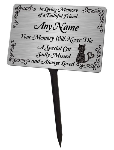 Personalised cat memorial - cat,
