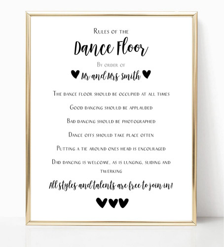 Personalised wedding sign - a4,