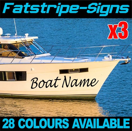 Personalised boat name - boat, x3
