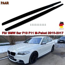 Top Side Skirts Gloss Black 2PCS for 5 Series BMW F10 F11 2010-2017 Lip