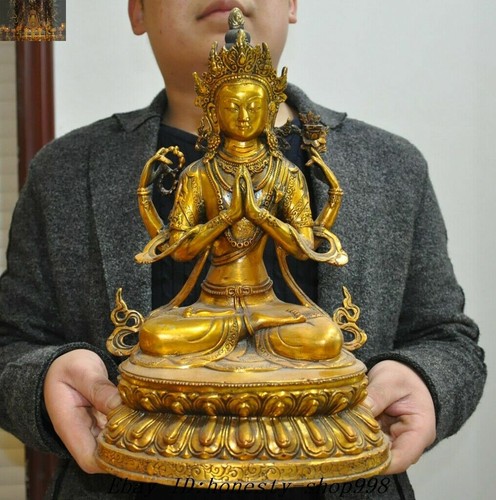 Old tibetan buddhism bronze - old,