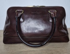 GIANNI CONTI Shoulder Bag Brown Quality Italian Leather Handbag Made in Italy 