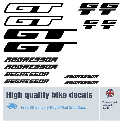 Aggressor bike labels - gt,
