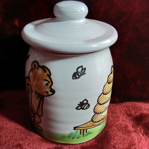 Pottery honey pot - 'honey, pot'