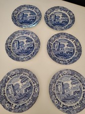 Spode Blue Italian 6 x Side