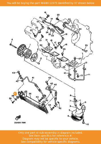 Yamaha grommet 90480 12475 - grommet,, 90480-12475
