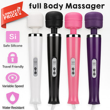 30 Speed Magic Wand Body Massager powerful Waterproof 10 Vibration Modes UK