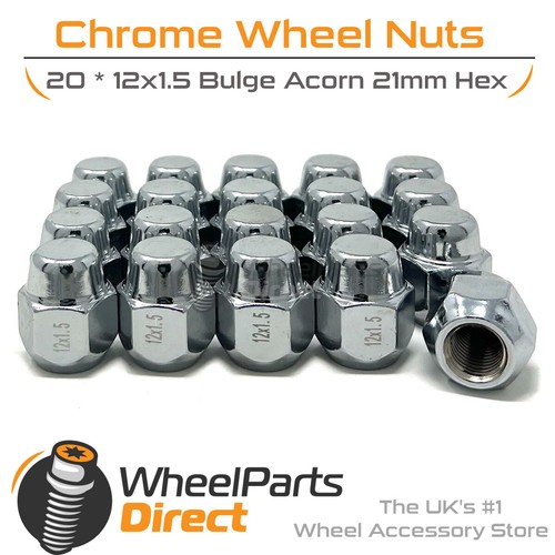 Wheel nuts 12x1 - 12x1.5, chrome